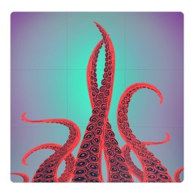 Магнитный плакат 3Х3 с принтом красные щупальца осминога в Екатеринбурге, Полимерный материал с магнитным слоем | 9 деталей размером 9*9 см | Тематика изображения на принте: враг | градиент | захвачен | злобный | зловещий | красные | монстр | морской | опасный | осьминог | подводный | рисованный | синий | тентакли | фиолетовый | щупальца