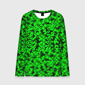 Мужской лонгслив 3D с принтом КАМУФЛЯЖ GREEN в Екатеринбурге, 100% полиэстер | длинные рукава, круглый вырез горловины, полуприлегающий силуэт | Тематика изображения на принте: camouflage | армия | военная форма | военный | вооружение | вооруженные силы | защита | защитный цвет | зеленый | камуфляж | маскировка | салатовый | солдат | униформа | форма | хаки