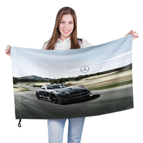Флаг 3D с принтом Mercedes в Екатеринбурге, 100% полиэстер | плотность ткани — 95 г/м2, размер — 67 х 109 см. Принт наносится с одной стороны | amg | germany | mercedes | motorsport | nature | power | sky | speed | trek | германия | мерседес | мощь | природа | скорость | трек