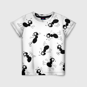 Детская футболка 3D с принтом Муравьи  в Екатеринбурге, 100% гипоаллергенный полиэфир | прямой крой, круглый вырез горловины, длина до линии бедер, чуть спущенное плечо, ткань немного тянется | big | picture | картинки | лето | муравейник | муравьи | насекомые | популярные | прикольные