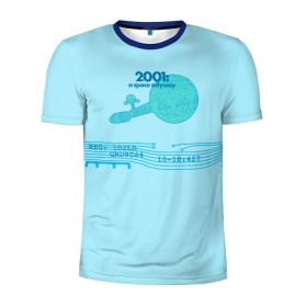 Мужская футболка 3D спортивная с принтом Spaceship в Екатеринбурге, 100% полиэстер с улучшенными характеристиками | приталенный силуэт, круглая горловина, широкие плечи, сужается к линии бедра | Тематика изображения на принте: 