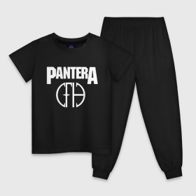 Детская пижама хлопок с принтом Pantera. в Екатеринбурге, 100% хлопок |  брюки и футболка прямого кроя, без карманов, на брюках мягкая резинка на поясе и по низу штанин
 | pantera | американская метал группа | грув метал | группа | музыка | пантера | рок | рок группа