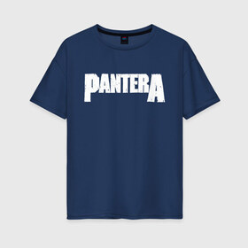 Женская футболка хлопок Oversize с принтом Pantera в Екатеринбурге, 100% хлопок | свободный крой, круглый ворот, спущенный рукав, длина до линии бедер
 | pantera | американская метал группа | грув метал | группа | музыка | пантера | рок | рок группа