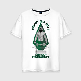 Женская футболка хлопок Oversize с принтом Arrow в Екатеринбурге, 100% хлопок | свободный крой, круглый ворот, спущенный рукав, длина до линии бедер
 | arrow | oliver queen | vdzabma | оливер куинн | стрела