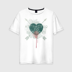 Женская футболка хлопок Oversize с принтом Green Arrow в Екатеринбурге, 100% хлопок | свободный крой, круглый ворот, спущенный рукав, длина до линии бедер
 | arrow | vdzabma | стрела