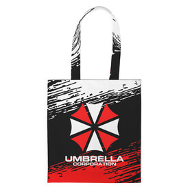 Шоппер 3D с принтом Umbrella Corporation. в Екатеринбурге, 100% полиэстер | Плотность: 200 г/м2; Размер: 34×35 см; Высота лямок: 30 см | resident evil | umbrella corporation | амбрелла | амбрелла корпорейшн | вирус | вымышленная военная и фармацевтическая корпорация | игра | умбрелла