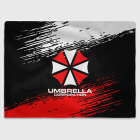 Плед 3D с принтом Umbrella Corporation. в Екатеринбурге, 100% полиэстер | закругленные углы, все края обработаны. Ткань не мнется и не растягивается | resident evil | umbrella corporation | амбрелла | амбрелла корпорейшн | вирус | вымышленная военная и фармацевтическая корпорация | игра | умбрелла