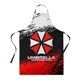 Фартук 3D с принтом Umbrella Corporation. в Екатеринбурге, 100% полиэстер | общий размер — 65 х 85 см, ширина нагрудника — 26 см, горловина — 53 см, длина завязок — 54 см, общий обхват в поясе — 173 см. Принт на завязках и на горловине наносится с двух сторон, на основной части фартука — только с внешней стороны | resident evil | umbrella corporation | амбрелла | амбрелла корпорейшн | вирус | вымышленная военная и фармацевтическая корпорация | игра | умбрелла