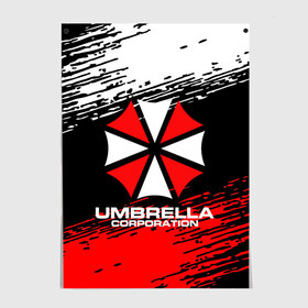 Постер с принтом Umbrella Corporation. в Екатеринбурге, 100% бумага
 | бумага, плотность 150 мг. Матовая, но за счет высокого коэффициента гладкости имеет небольшой блеск и дает на свету блики, но в отличии от глянцевой бумаги не покрыта лаком | resident evil | umbrella corporation | амбрелла | амбрелла корпорейшн | вирус | вымышленная военная и фармацевтическая корпорация | игра | умбрелла