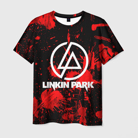 Мужская футболка 3D с принтом Linkin Park в Екатеринбурге, 100% полиэфир | прямой крой, круглый вырез горловины, длина до линии бедер | chester bennington | linkin park | rock | группа | линкин парк | логотип | музыка | рок | рок н ролл | честер беннингтон | эмблема
