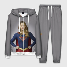 Мужской костюм 3D с принтом Supergirl в Екатеринбурге, 100% полиэстер | Манжеты и пояс оформлены тканевой резинкой, двухслойный капюшон со шнурком для регулировки, карманы спереди | kara danvers | supergirl | vdzabma | кара дэнверс | супергерл