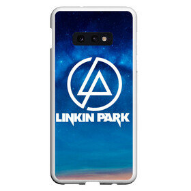 Чехол для Samsung S10E с принтом Linkin Park в Екатеринбурге, Силикон | Область печати: задняя сторона чехла, без боковых панелей | chester bennington | linkin park | rock | space | группа | космос | линкин парк | логотип | музыка | рок | рок н ролл | честер беннингтон | эмблема