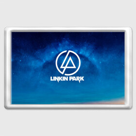 Магнит 45*70 с принтом Linkin Park в Екатеринбурге, Пластик | Размер: 78*52 мм; Размер печати: 70*45 | chester bennington | linkin park | rock | space | группа | космос | линкин парк | логотип | музыка | рок | рок н ролл | честер беннингтон | эмблема