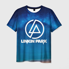 Мужская футболка 3D с принтом Linkin Park в Екатеринбурге, 100% полиэфир | прямой крой, круглый вырез горловины, длина до линии бедер | chester bennington | linkin park | rock | space | группа | космос | линкин парк | логотип | музыка | рок | рок н ролл | честер беннингтон | эмблема