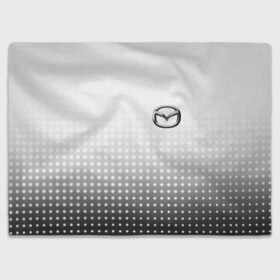 Плед 3D с принтом Mazda в Екатеринбурге, 100% полиэстер | закругленные углы, все края обработаны. Ткань не мнется и не растягивается | mazda | mazda лого | mazda марка | mazda эмблема | значок mazda | лого авто | лого автомобиля | логотип mazda | логотип мазда | мазда | мазда значок | мазда лого | мазда эмблема | черно белый