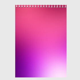 Скетчбук с принтом Нежный цвет в Екатеринбурге, 100% бумага
 | 48 листов, плотность листов — 100 г/м2, плотность картонной обложки — 250 г/м2. Листы скреплены сверху удобной пружинной спиралью | красный | нежный цвет | плавный переход | фиолетовый