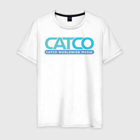 Мужская футболка хлопок с принтом CatCo в Екатеринбурге, 100% хлопок | прямой крой, круглый вырез горловины, длина до линии бедер, слегка спущенное плечо. | catco | supergirl | vdzabma | кэтко | супергерл