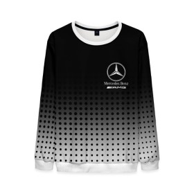 Мужской свитшот 3D с принтом Mercedes-Benz в Екатеринбурге, 100% полиэстер с мягким внутренним слоем | круглый вырез горловины, мягкая резинка на манжетах и поясе, свободная посадка по фигуре | amg | mercedes | mercedes значок | mercedes лого | mercedes марка | амг | бенц | лого автомобиля | логотип мерседес | мерин | мерс | мерседес | мерседес бенз | мерседес лого | мерседес эмблема
