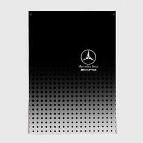 Постер с принтом Mercedes-Benz в Екатеринбурге, 100% бумага
 | бумага, плотность 150 мг. Матовая, но за счет высокого коэффициента гладкости имеет небольшой блеск и дает на свету блики, но в отличии от глянцевой бумаги не покрыта лаком | amg | mercedes | mercedes значок | mercedes лого | mercedes марка | амг | бенц | лого автомобиля | логотип мерседес | мерин | мерс | мерседес | мерседес бенз | мерседес лого | мерседес эмблема