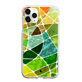 Чехол для iPhone 11 Pro матовый с принтом Мозаика в Екатеринбурге, Силикон |  | бирюзовый | зелёный | мозаика | синий | стекло