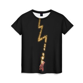 Женская футболка 3D с принтом The Flash в Екатеринбурге, 100% полиэфир ( синтетическое хлопкоподобное полотно) | прямой крой, круглый вырез горловины, длина до линии бедер | barry allen | the flash | vdzabma | барри аллен | флэш