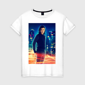 Женская футболка хлопок с принтом Cisco Ramon в Екатеринбурге, 100% хлопок | прямой крой, круглый вырез горловины, длина до линии бедер, слегка спущенное плечо | cisco ramon | the flash | vdzabma | флэш | циско рамон