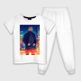 Детская пижама хлопок с принтом Joe West в Екатеринбурге, 100% хлопок |  брюки и футболка прямого кроя, без карманов, на брюках мягкая резинка на поясе и по низу штанин
 | joe west | the flash | vdzabma | джо уэст | флэш