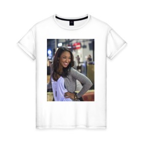 Женская футболка хлопок с принтом Iris West в Екатеринбурге, 100% хлопок | прямой крой, круглый вырез горловины, длина до линии бедер, слегка спущенное плечо | iris west | the flash | vdzabma | айрис уэст | флэш