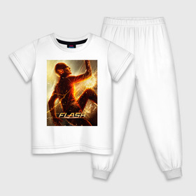 Детская пижама хлопок с принтом The Flash в Екатеринбурге, 100% хлопок |  брюки и футболка прямого кроя, без карманов, на брюках мягкая резинка на поясе и по низу штанин
 | barry allen | the flash | vdzabma | барри аллен | флэш