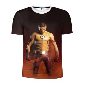 Мужская футболка 3D спортивная с принтом Wally West в Екатеринбурге, 100% полиэстер с улучшенными характеристиками | приталенный силуэт, круглая горловина, широкие плечи, сужается к линии бедра | kid flash | the flash | vdzabma | wally west | кид флэш | уолли уэст | флэш
