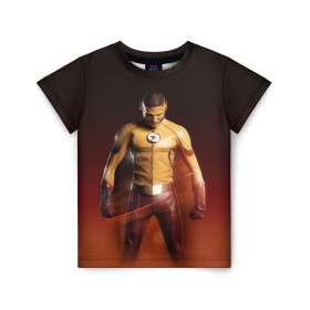 Детская футболка 3D с принтом Wally West в Екатеринбурге, 100% гипоаллергенный полиэфир | прямой крой, круглый вырез горловины, длина до линии бедер, чуть спущенное плечо, ткань немного тянется | kid flash | the flash | vdzabma | wally west | кид флэш | уолли уэст | флэш