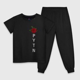 Детская пижама хлопок с принтом Payton Moormeier в Екатеринбурге, 100% хлопок |  брюки и футболка прямого кроя, без карманов, на брюках мягкая резинка на поясе и по низу штанин
 | payton moormeier | блогер | мурми | пайтон | роза | тиктокер | цветы