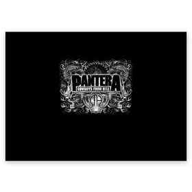 Поздравительная открытка с принтом PANTERA. в Екатеринбурге, 100% бумага | плотность бумаги 280 г/м2, матовая, на обратной стороне линовка и место для марки
 | pantera | американская метал группа | грув метал | группа | музыка | пантера | рок | рок группа
