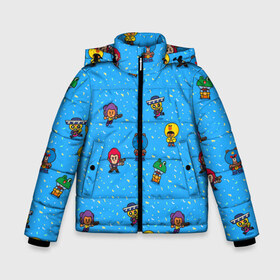 Зимняя куртка для мальчиков 3D с принтом Brawl Stars в Екатеринбурге, ткань верха — 100% полиэстер; подклад — 100% полиэстер, утеплитель — 100% полиэстер | длина ниже бедра, удлиненная спинка, воротник стойка и отстегивающийся капюшон. Есть боковые карманы с листочкой на кнопках, утяжки по низу изделия и внутренний карман на молнии. 

Предусмотрены светоотражающий принт на спинке, радужный светоотражающий элемент на пуллере молнии и на резинке для утяжки | bo | brawl | brock | bull | colt | dynamike | elprimo | jessie | leon | moba | nita | shelly | stars | бо | брок | булл | джесси | динамайк | кольт | леон | нита | шелли | эльпримо