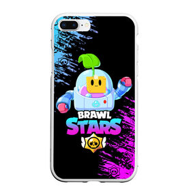 Чехол для iPhone 7Plus/8 Plus матовый с принтом BRAWL STARS SPROUT в Екатеринбурге, Силикон | Область печати: задняя сторона чехла, без боковых панелей | 8 bit | brawl stars | brawl stars sprout | crow | leon shark | max | mr.p | sally leon | shark | sprout | tara | werewolf leon | берли | бравл старс | ворон | макс | оборотень | спроут | тара