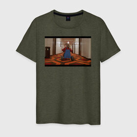 Мужская футболка хлопок с принтом The Shining в Екатеринбурге, 100% хлопок | прямой крой, круглый вырез горловины, длина до линии бедер, слегка спущенное плечо. | the shining | vdosadir | сияние | стэнли кубрик