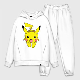 Мужской костюм хлопок OVERSIZE с принтом ПикачуПикачу в Екатеринбурге,  |  | pikachu | pokemon | аниме | зверек | мультик | мультфильм | пика | пикачу | покемон | покемоны