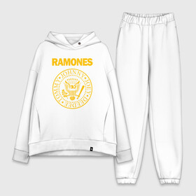 Женский костюм хлопок Oversize с принтом RAMONES в Екатеринбурге,  |  | america | ramones | rock | usa | америка | джонни рамон | джоуи рамон | ди ди рамон | клем бурк | кристофер уорд | марки рамон | рамоунз | ричи рамон | рок | сша | томми рамон