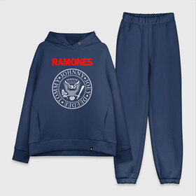 Женский костюм хлопок Oversize с принтом RAMONES в Екатеринбурге,  |  | america | ramones | rock | usa | америка | джонни рамон | джоуи рамон | ди ди рамон | клем бурк | кристофер уорд | марки рамон | рамоунз | ричи рамон | рок | сша | томми рамон