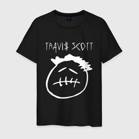 Мужская футболка хлопок с принтом TRAVIS SCOTT в Екатеринбурге, 100% хлопок | прямой крой, круглый вырез горловины, длина до линии бедер, слегка спущенное плечо. | epic games | fortnite | fortnite 2 сезон | travis scott | трэвис скотт. | фортнайт | фортнайт скины