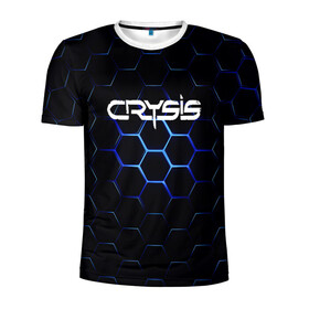 Мужская футболка 3D спортивная с принтом CRYSIS в Екатеринбурге, 100% полиэстер с улучшенными характеристиками | приталенный силуэт, круглая горловина, широкие плечи, сужается к линии бедра | action | crysis | cryteck | броня | кризис | шутер