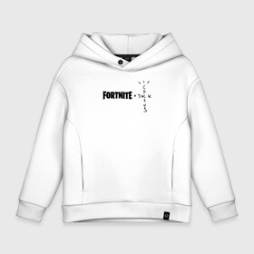 Детское худи Oversize хлопок с принтом FORTNITE X TRAVIS SCOTT в Екатеринбурге, френч-терри — 70% хлопок, 30% полиэстер. Мягкий теплый начес внутри —100% хлопок | боковые карманы, эластичные манжеты и нижняя кромка, капюшон на магнитной кнопке | epic games | fortnite | fortnite 2 сезон | travis scott | трэвис скотт. | фортнайт | фортнайт скины