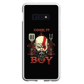 Чехол для Samsung S10E с принтом God of War Cook it Boy в Екатеринбурге, Силикон | Область печати: задняя сторона чехла, без боковых панелей | atreus | god of war | god of war 4 | gow | kratos | ps4 | атрей | бог войны | гов | зы4 | кратос | левиафан | мальчик | мимир | мировой змей | пиратs | руны | эксклюзив