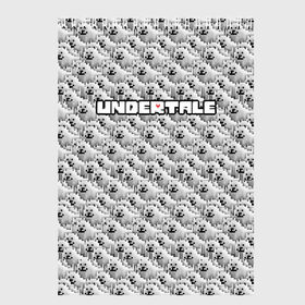 Скетчбук с принтом UNDERTALE в Екатеринбурге, 100% бумага
 | 48 листов, плотность листов — 100 г/м2, плотность картонной обложки — 250 г/м2. Листы скреплены сверху удобной пружинной спиралью | Тематика изображения на принте: undertale | андертейл | игра андертейл | игра. | русский андертейл | тоби фокс