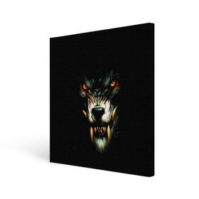 Холст квадратный с принтом Werewolf в Екатеринбурге, 100% ПВХ |  | black | eyes | fangs | grin | jaw | muzzle | nose | teeth | view | werewolf | взгляд | глаза | зубы | клыки | нос | оборотень | оскал | пасть