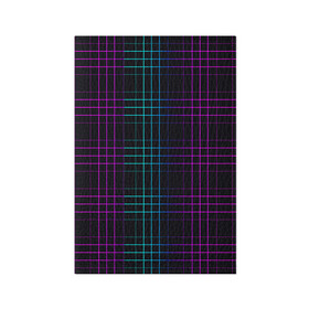 Обложка для паспорта матовая кожа с принтом Neon cell в Екатеринбурге, натуральная матовая кожа | размер 19,3 х 13,7 см; прозрачные пластиковые крепления | геометрия | градиент | квадраты | клетка | клетчатый | линии | неоновый | полосы | популярный | разноцветный | решетка | сетка | текстура | фиолетовый | шотландка | яркий