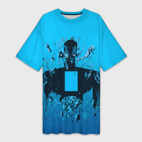 Платье-футболка 3D с принтом Zima blue в Екатеринбурге,  |  | love death  robots | love death and robots | love death robots | sonnies edge | the witness | witness | zima blue