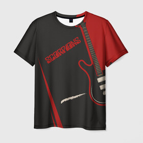 Мужская футболка 3D с принтом Scorpions в Екатеринбурге, 100% полиэфир | прямой крой, круглый вырез горловины, длина до линии бедер | klaus meine | live in munich | return to forever | rock music | scorpions | you like | клаус майне | маттиас ябс | рудольф шенкер | скорпионз