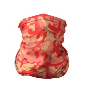 Бандана-труба 3D с принтом Оранжевый камуфляж в Екатеринбурге, 100% полиэстер, ткань с особыми свойствами — Activecool | плотность 150‒180 г/м2; хорошо тянется, но сохраняет форму | camouflage | camuflage | kamouflage | orange | pink | абстракция | камуфляж | комуфляж | оранжевый | пятна | розовый