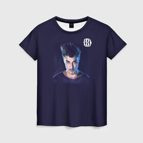 Женская футболка 3D с принтом Дима Билан в Екатеринбурге, 100% полиэфир ( синтетическое хлопкоподобное полотно) | прямой крой, круглый вырез горловины, длина до линии бедер | актер | билан | дима | певец